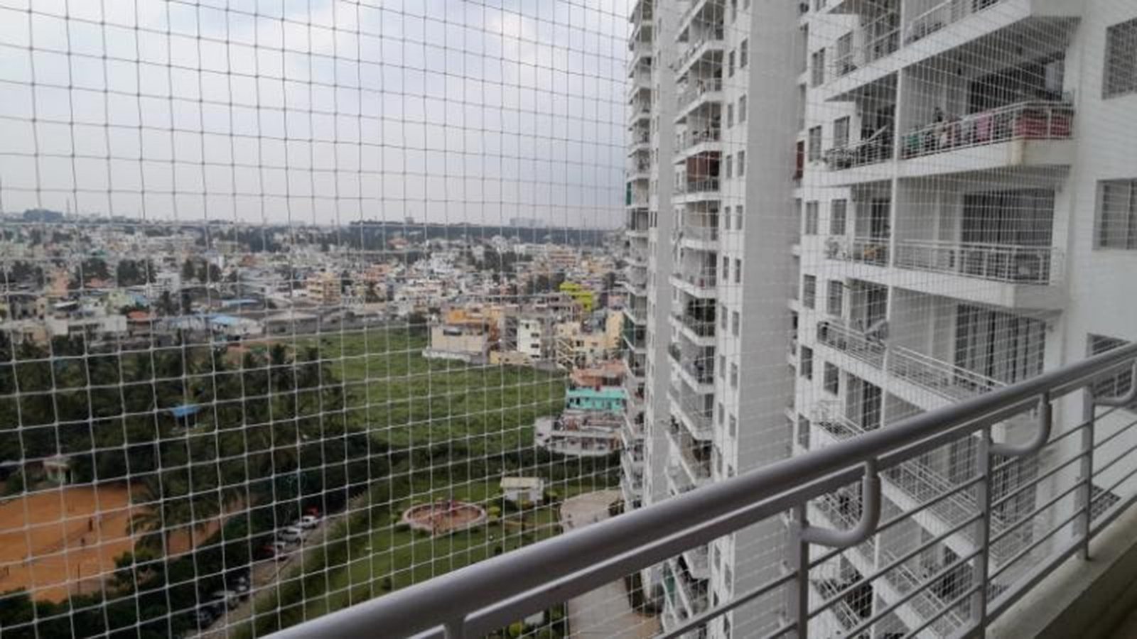 Pigeon net installation for a balcony in Faridabad